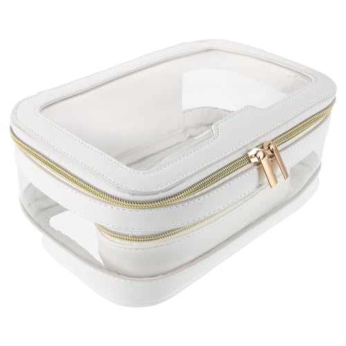 LRXIYODE 1 Satz Große Transparente Kosmetiktasche Tragbarer Wasserdichter Makeup Organizer mit Abnehmbarer Pouch für Reisen und Alltag Schützt Ihre Produkte und Bietet Viel Stauraum von LRXIYODE