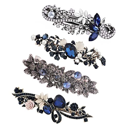 LRXIYODE 1 Satz Vintage Haarspangen Teiliges Retro Blüten Haarclip für Damen für Hochzeiten Partys und Freizeit Eleganter Haarschmuck mit Funkelnden Strasssteinen von LRXIYODE
