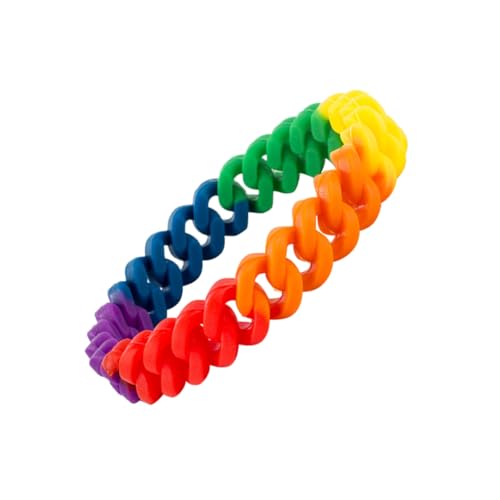 LRXIYODE Silikonarmband in Regenbogenfarben Armband Als Modisches Accessoire Buntes Armband Für Mädchen Frauen Und Männer von LRXIYODE