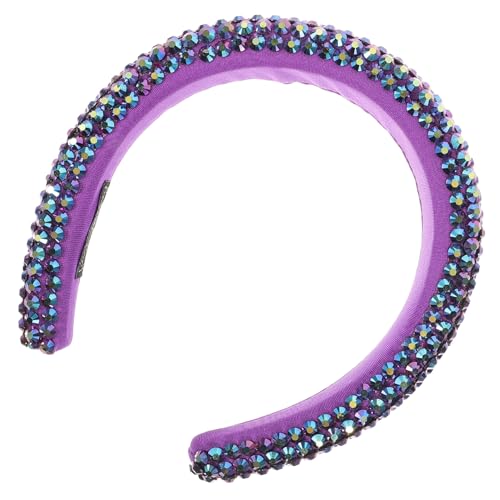 LRXIYODE 1 Stück Glänzendes Rhinestone Haarband für Damen Breiter Barock Stirnband für Hochzeiten Brautkopfschmuck Retro Haaraccessoire mit Funkelnden Details von LRXIYODE