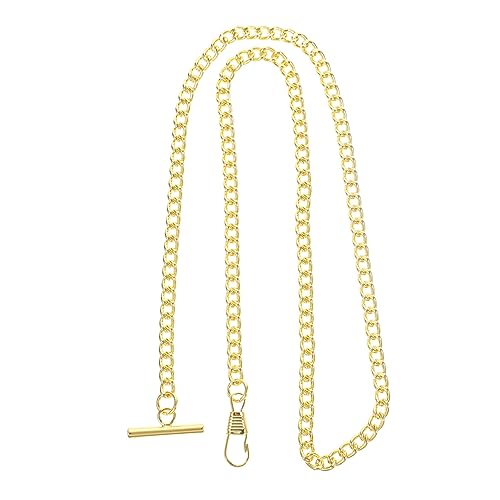 LRXIYODE 1 Stück Goldene Metall Taschenuhrkette Jeans Kleidungskette T Knopf Design Robuste und Langlebige Accessoire für Männer und Frauen LRXIYODE 1 Stück Goldene Metall Taschenuhrkette Jeans Kleidungskette T Knopf Design Robuste und Langlebige Accessoire für Männer und Frauen von LRXIYODE