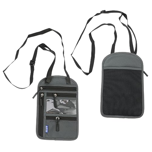 LRXIYODE 1 Stück RFID-Dokumentenpaket Leicht kleine Reisetasche für Reisepassetui Passreiseveranstalter Storage Pockets Storage Bags geldborse tragbare Tasche Halter Polyester Dark Grey von LRXIYODE