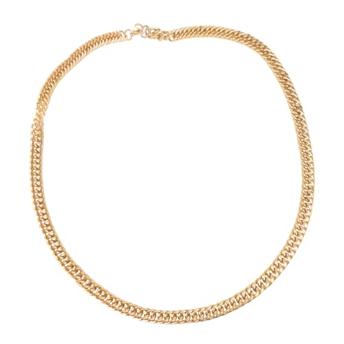LRXIYODE 1 Stück Stylische Halskette Kragen Mit Doppelter Schnalle Übertreiben Sie Die Halskette Retro-kette Einzigartiges Cooler Kragen Golden von LRXIYODE