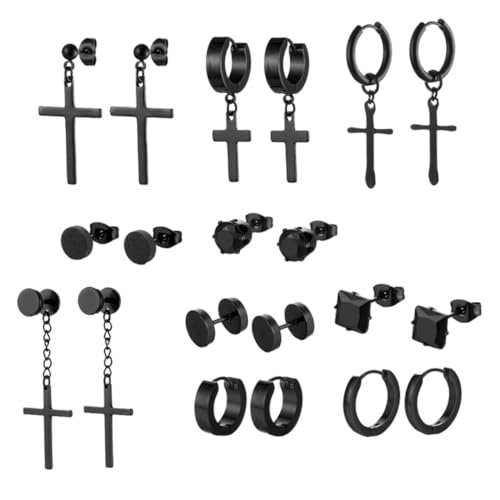 LRXIYODE 10 Paare Chic Herren Ohrringe Ohrstecker Ohrhänger Modisch Party Schmuck Zubehör Geschenkidee von LRXIYODE