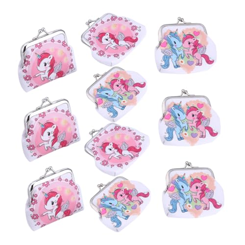 LRXIYODE 10 Stück Geldbeutel für Mädchen mit Kiss Lock Verschluss Tragbare Kleine Geldbörse für Schmuck Geld Karten und Schlüssel für Partys und von LRXIYODE