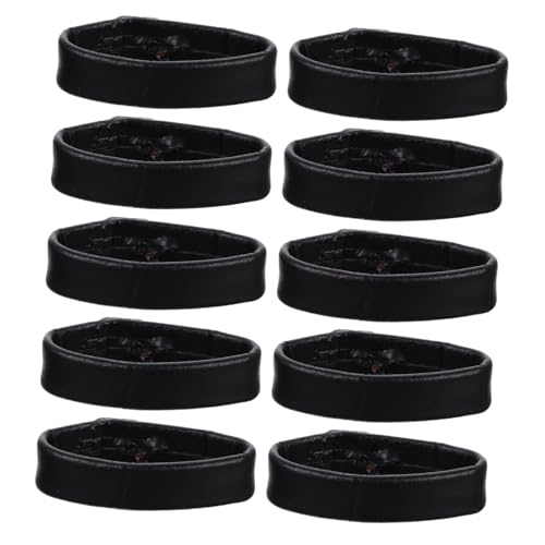 LRXIYODE 10 Stück Teiliges Echte Uhrenarmband Ringe Ersatz Schlaufen Schwarz Langlebig Komfortabel Einfache Uhr Zubehör von LRXIYODE