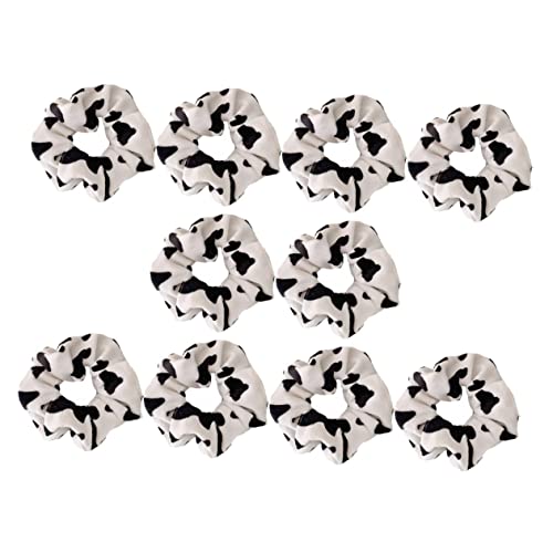 LRXIYODE 10stücke Kuhmuster Elastische Haargummis Mädchen Haarreifen Pferdeschwanz Haarringe Kopf Schmuck Für Mädchen Frauen Damen von LRXIYODE