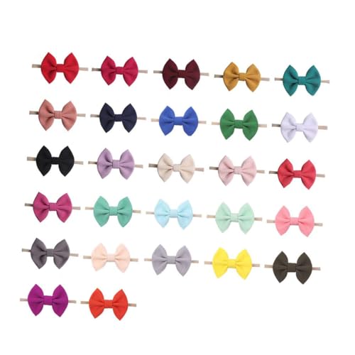 LRXIYODE 10 Stück Teiliges Haarband aus Elastischem Nylon mit Niedlicher Schleife Angenehmes Stirnband für Neugeborene Leichte Kopfbedeckung für Party und Alltag Farblich Zufällige Farbe von LRXIYODE