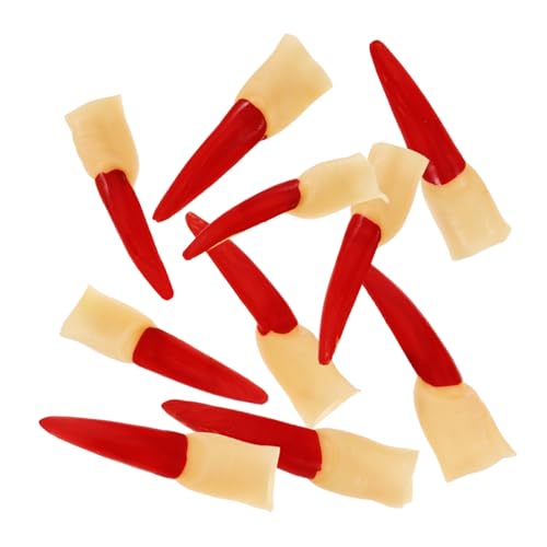 LRXIYODE 10 Stück Teiliges Halloween Hexenfinger aus Realistische Wiederverwendbare Party Deko Bequem Tragbare Fake Finger für Grusel Events und Cosplay von LRXIYODE