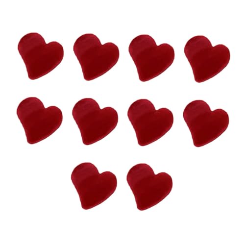 LRXIYODE 10 Stück Teiliges Kleine Herzförmige Haarklammern mit Beflockung Mini Haarspangen für Frauen Sicherer für Dünnes und Dickes Haar Vielseitig für Alltag Dating Büro und Valentinstag von LRXIYODE