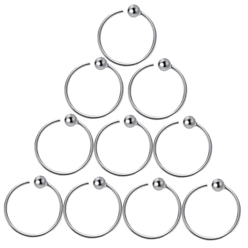 LRXIYODE 10 Stück Teiliges Kleine Runde Knorpel Hoop Ohrringe aus Reinem Silber Modischer Piercing Schmuck für Frauen Septum und Tragus Kompatibel Langlebig und Hautfreundlich Vielseitig von LRXIYODE