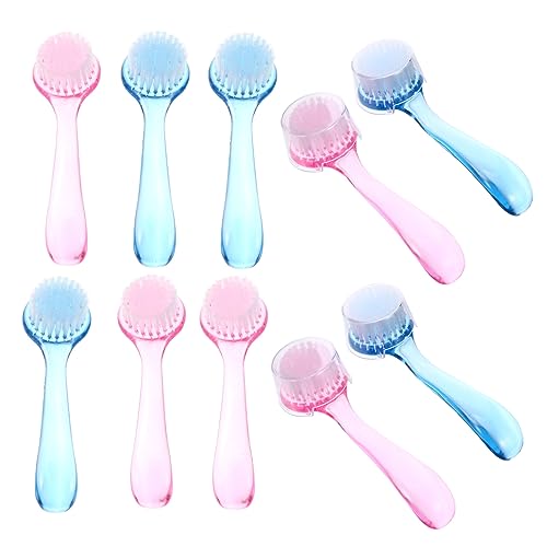 LRXIYODE 10 Stück Teiliges Nagelbürsten mit Griff Multifunktionale Handreinigungsbürste für Maniküre und Pediküre für Männer und Wasserfest Strapazierfähig zur Entfernung von Schmutz und von LRXIYODE