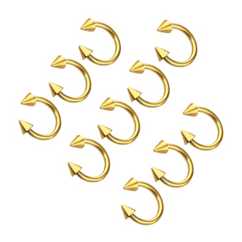LRXIYODE 10 Stück Teiliges Nasenring und Ohrknorpel Piercing Schmuck Leicht Langlebig Elegantes Design Modisches Accessoire für Damen und Herren Hypoallergen Glänzend Komfortabel zu Tragen von LRXIYODE