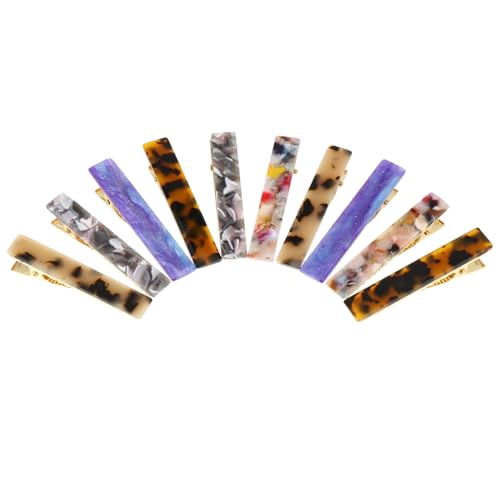 LRXIYODE 10 Stück Teiliges Schildpatt Haarklammer Rutschfeste Acetat Haarspangen zum Haar für Dickes und Dünnes Haar Vielseitig für Alltag Party und Beauty Routine Geeignet für Frauen und von LRXIYODE
