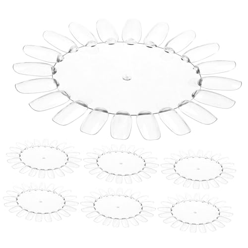LRXIYODE 10 Stück Teiliges Transparentes Acryl Nagellack Farbdisplay Chart Nail Art Übungsplatte für Salon und DIY Maniküre Nail Polish Color Display Chart Nagelkunst Zubehör von LRXIYODE