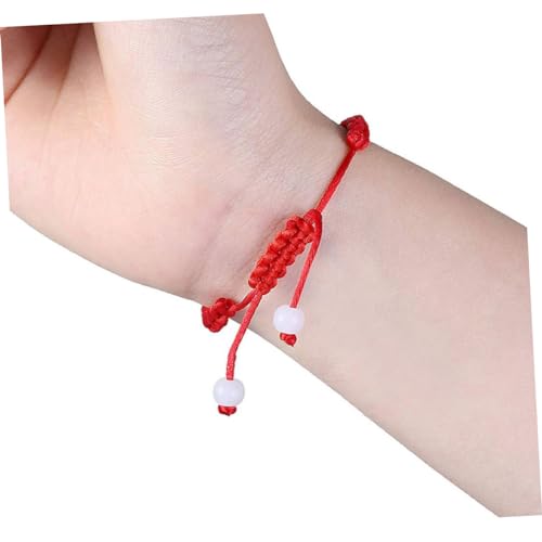 LRXIYODE 10 Stück Teiliges Verstellbares Rotes Seilarmband Handgefertigtes Geflochtenes Schutzarmband Feine Verarbeitung Eleganter Schmuck für Damen Herren von LRXIYODE