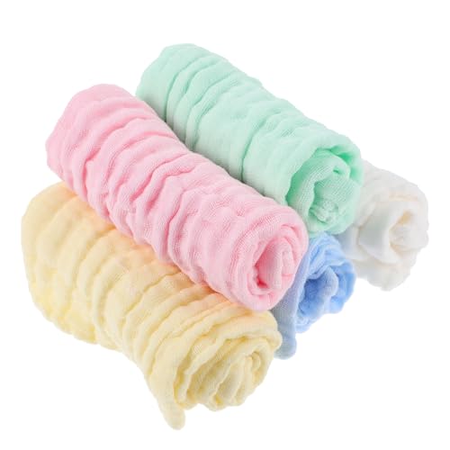 LRXIYODE 10 Stück Teiliges Waschset Baumwolle Saugstarke Weiche Gesichtstücher Farbige Handtücher für Bad und Spa Hautfreundliche Langlebige Waschlappen für Junge Mädchen und Erwachsene von LRXIYODE