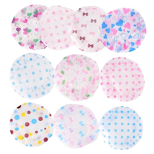 LRXIYODE 10 Stück Teiliges Wasserdichte Duschhauben Damen Elastische Badekappen mit Spitze Schützend für Haare Beim Duschen Spa Kosmetik und Salongebrauch Wiederverwendbar und Komfortabel von LRXIYODE