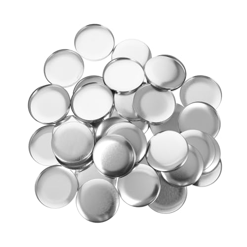 LRXIYODE 100 Sätze Eisen basis Anstecknadeln Blanko Badge DIY Basteln Runde Button Pin Rostfrei Transparent Film Für Foto Button Schmuck von LRXIYODE