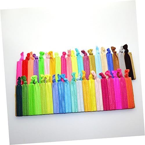 LRXIYODE 100stücke Haargummi Für Frauen Pferdeschwanzhalter Haarseil Stretch-haarring Elastisches Haargummi Knoten-haargummi Einfarbige Stretch-haargummis Mit Knoten Für Alltag von LRXIYODE