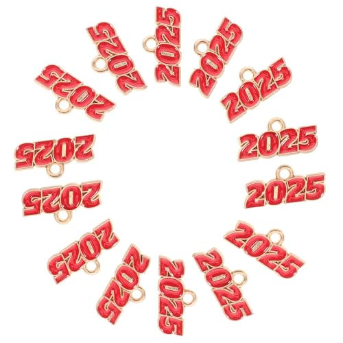 LRXIYODE 100 Stück Jahreszahl Anhänger aus Robustem Zinklegierung Dekorative Schmuck Charms für DIY Armband Schlüsselanhänger und Halsketten Modische Anhänger für Kreatives Schmuckdesign von LRXIYODE