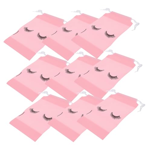 LRXIYODE 100 Stück Kosmetiktaschen mit Zugband Rosa Eva Beutel Tragbare Make up Organizer Beutel für Wimpern nachsorge und Schminkutensilien Wiederverwendbar Leicht und Praktisch für von LRXIYODE