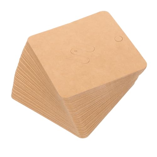 LRXIYODE 100 Stück Kraftpapier Schmuckkarten Broschen und Ohrringhalter Karten für Armband Ketten Display Tragbar Präzise Gefertigt Stilvoll für Präsentation von LRXIYODE