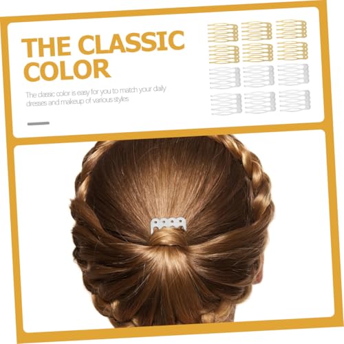 LRXIYODE 100 Stück Teiliges Haarspangen Kämme Metall Haarkämme für Perücken DIY Haarstyling Zubehör für Frauen Mädchen in Gold und Silber von LRXIYODE