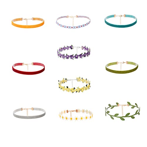LRXIYODE 10stücke Teiliges Blüten- Damen Clavicle Kette Floral Choker Für Besondere Anlässe Und Tägliches Tragen Stilvolles Schmuckset Für Mädchen Und LRXIYODE 10stücke Teiliges Blüten- Damen Clavicle Kette Floral Choker Für Besondere Anlässe Und Tägliches Tragen Stilvolles Schmuckset Für Mädchen Und von LRXIYODE