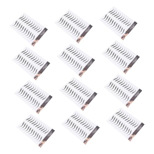 LRXIYODE 12 Blatt Wasserfeste Augenbrauen Aufkleber Haarähnliche Temporäre Tattoos für Natürliche Vollere Augenbrauen Einfach Anzuwenden für Spärliche oder Überzupfte Brauen Langanhaltend von LRXIYODE