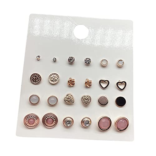 LRXIYODE 12paare Ohrringe Barock Design Damen Ohrstecker Aus Hochwertigem Material Schmuck Ohrhänger Für Feste Partys Und Alltag Stilvolle Ohr Anhänger Tropfen Schmuck Zubehör von LRXIYODE