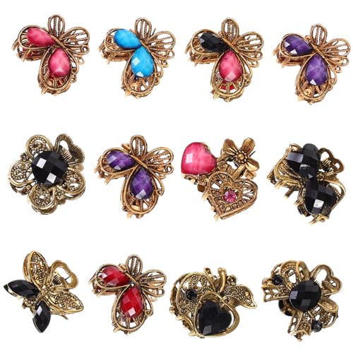 LRXIYODE 12 Stück Mini Haarklammern für Damen Retro Haarspangen aus Acryl mit Strass für Dickes und Dünnes Haar für Bad Büro und Freizeit Zufällige Farben LRXIYODE 12 Stück Mini Haarklammern für Damen Retro Haarspangen aus Acryl mit Strass für Dickes und Dünnes Haar für Bad Büro und Freizeit Zufällige Farben von LRXIYODE