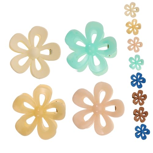 LRXIYODE 12 Stück Teiliges Blumige Haarklammern für Damen Große Bunte Haarspangen aus Langlebigem Abs und PC Haarschmuck Clips für Alltag Party und Vielseitige Stylings von LRXIYODE