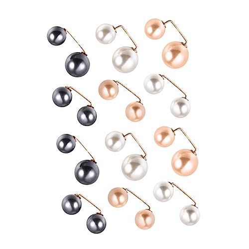 LRXIYODE 12stücke Perle Kleidung Brosche Mit Kupfernadel Cardigan-clips Für Damen Schal-clips Kleiderbroschen Hemdkragen-clips Mantel-dekorationsbrosche von LRXIYODE
