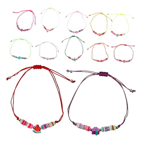 LRXIYODE 12 Stück Teiliges Buntes Perlenarmband Stapelbare Leichte Sommerarmbänder aus Weichem Polymer Clay Farbenfrohes Freundschaftsarmband für Strand Langlebig und Komfortabel von LRXIYODE