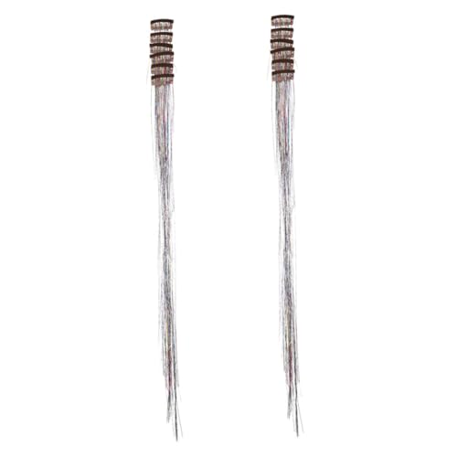 LRXIYODE 12 Stück Teiliges Clip Hair Tinsel Bunte Funkelnde Synthetische Haarverlängerungen für Frauen und Mädchen DIY Haarschmuck für Kreative Stylings Partys und Feiern von LRXIYODE