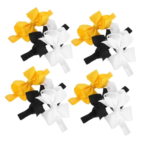 LRXIYODE 12 Stück Teiliges Haarband mit Schleifen Bunte Verspielte Schleifen-haarbänder aus Ribband für Neugeborene Junge Mädchen Kleinkinder und Festliche Accessoires von LRXIYODE