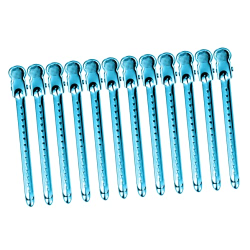 LRXIYODE 12 Stück Teiliges Haarklammern aus Langlebigem Edelstahl Lange Tragbare Haarspangen Himmelblau Einsetzbar für Styling Friseur und Make Up für Damen und Salongebrauch von LRXIYODE
