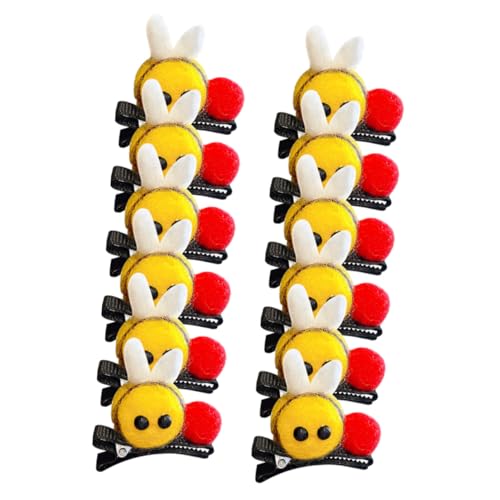 LRXIYODE 12 Stück Teiliges Kleine Bienen Haarspangen Cartoon Haarklammern Stabil für Damen und Mädchen Modische Haarschmuck Seitliche Clips für Alltag und Party von LRXIYODE