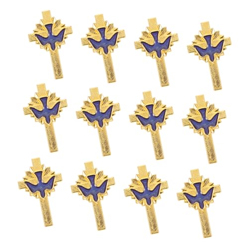 LRXIYODE 12stücke Friedenstauben-anhänger Kreuznadeln Aus Legierung Für Kleidung Rucksäcke Hüte Und Religiöse Inspirierende Dekoration Als Kreuz-reversbrosche Und Taubenkreuznadeln von LRXIYODE