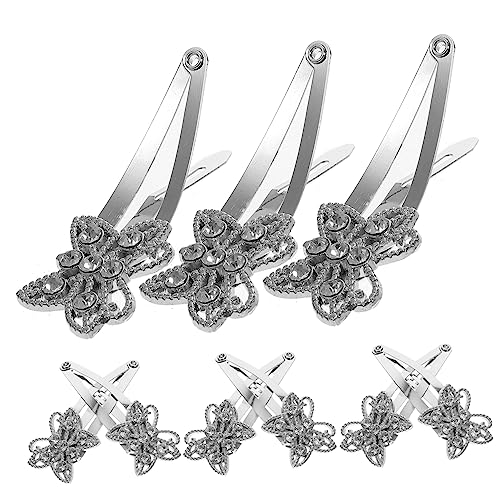 LRXIYODE 12 Stück Teiliges Metall Haarspangen mit Strasssteinen Sicherer durch Snap Verschluss Glatte Oberfläche zum Haarschutz Modischer Haarschmuck für Damen und Mädchen bei Besonderen von LRXIYODE