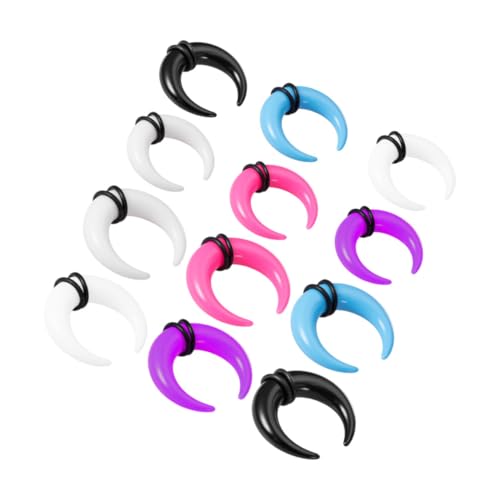 LRXIYODE 12 Stück Teiliges Septum Pincher aus U Förmige Nasen und Ohrpiercing Ringe in Farben Leicht zu Reinigen Vielseitig Tragbar für Alltag und Party Kreatives Stretching Kit von LRXIYODE