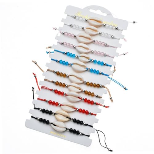 LRXIYODE 12Stücke Teiliges Perlenarmband für Handgefertigte Armbänder mit Bunten Kristallperlen Muscheldekor Perfektes für Frauen für Partys LRXIYODE 12Stücke Teiliges Perlenarmband für Handgefertigte Armbänder mit Bunten Kristallperlen Muscheldekor Perfektes für Frauen für Partys von LRXIYODE