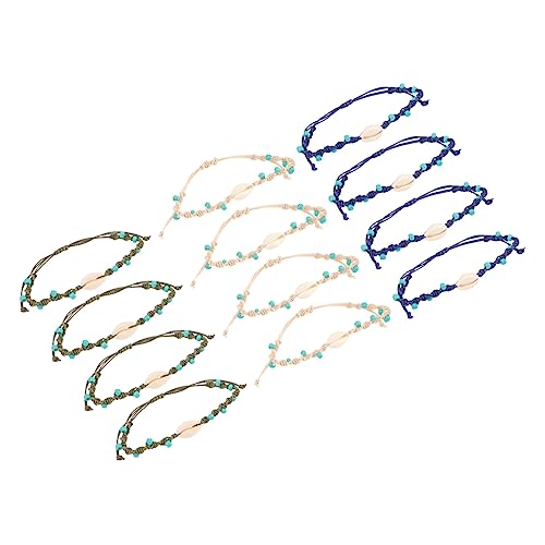 LRXIYODE 12stücke Türkisfarbene Handgelenkkette Boho Style Handgelenkkette Geflochtenes Armband Für Mädchen Handgelenksdekor Aus Sorgfältig Ausgewählten Materialien von LRXIYODE