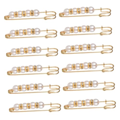 LRXIYODE 12stücke Perlen Sicherheitsnadeln Elegante Broschen Für Kleidung Schals Pullover Röcke Vielseitige Accessoires Mit Anti-exposure-funktion Für Sommermode Und Anpassung von LRXIYODE