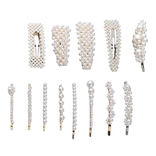 LRXIYODE 13 Stück Teiliges Perlen Haarspangen für Mädchen Kreative Haarnadeln für Alltag Festivals und Partys Rutschfeste Haarklammern Haaraccessoire für Damen und Mädchen von LRXIYODE