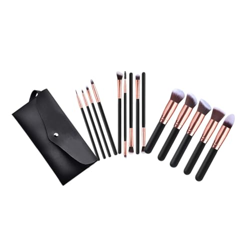LRXIYODE 14 Stück Teiliges Makeup Pinselset mit Kosmetiktasche Professionelle Pinsel für Lidschatten Foundation für Anfänger und Makeup von LRXIYODE