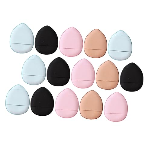 LRXIYODE 15 Stück Mini Finger Makeup Schwämme Atmungsaktive Puderquasten für Kosmetik für Zuhause und Reisen Leicht zu Reinigen und zur Haut von LRXIYODE