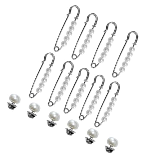 LRXIYODE 15 Stück Teiliges Kleine Sicherheitsnadeln Kreative Broschen mit Glänzendem Perlenmuster Dekorative Anstecknadeln zum Fixieren von Kleidung Vielseitig für Jacken Taschen Hüte von LRXIYODE