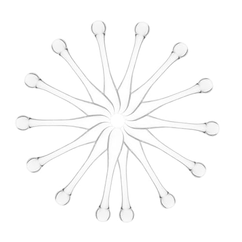 LRXIYODE 15 Stück Teiliges Make up Löffel aus Transparentem Acryl Praktischer Kosmetikspatel für Cremes und Hygienisch Handlich für Gleichmäßiges Auftragen bei Hautpflege von LRXIYODE